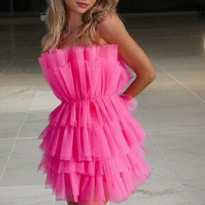 Altar’d State Pink Tulle Party Dress Small NWT